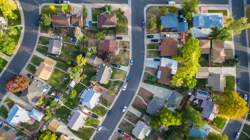 neighborhood from above